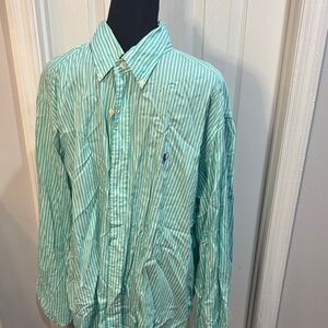 Polo Ralph Lauren Mint Striped Button Down Shirt
